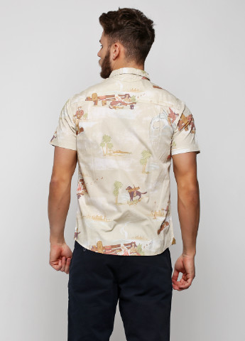 Бежевая кэжуал рубашка с абстрактным узором Billabong с коротким рукавом