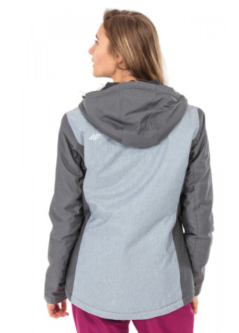 Сіра куртка лижна жіноча сірий (h4z17-kudn001-1951) 4F