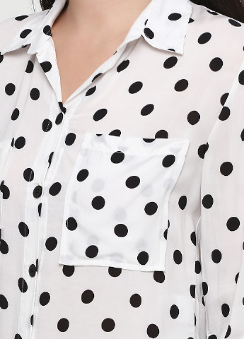 Черно-белая кэжуал рубашка в горошек X-trap