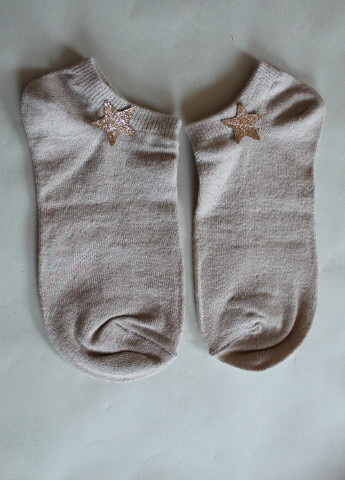 Бежевые носки демисезонные ультракороткие Siela однотонные (252941980)