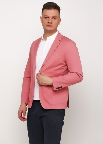 Пиджак United Colors of Benetton однотонный розовый кэжуал
