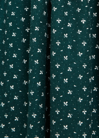 Зеленая кэжуал цветочной расцветки юбка KOTON клешированная