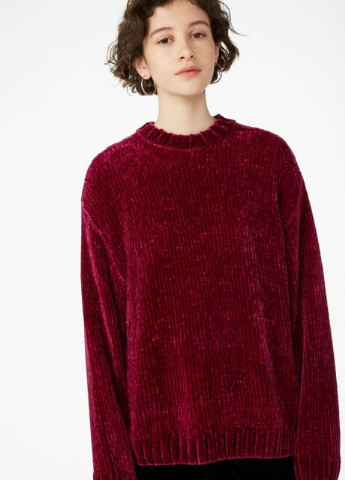 Бордовий демісезонний светр джемпер Monki