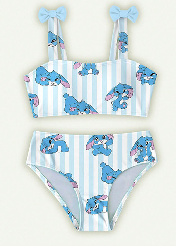 Комбинированный демисезонный купальник (лиф, трусики) топ, раздельный SHEIN