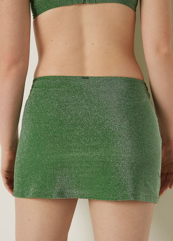 Зеленый летний купальник (топ, трусики, юбка) бандо Victoria's Secret