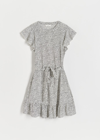 Чорно-білий кежуал сукня Reserved в горошок