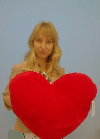 Игрушка подушка Сердце 50 см красный 50 см Алина (193791996)