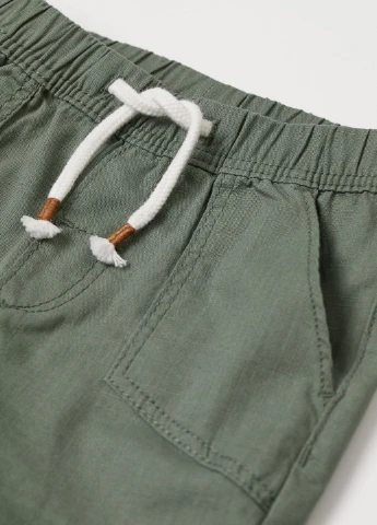 Зеленые кэжуал летние брюки H&M