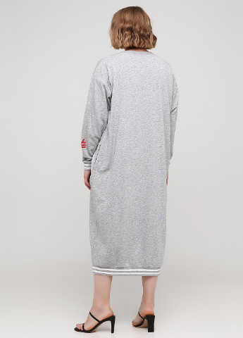 Світло-сіра кежуал сукня сукня-світшот H&M меланжева