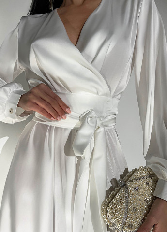 Белое вечернее вечернее платье из шелка "армани" Jadone Fashion
