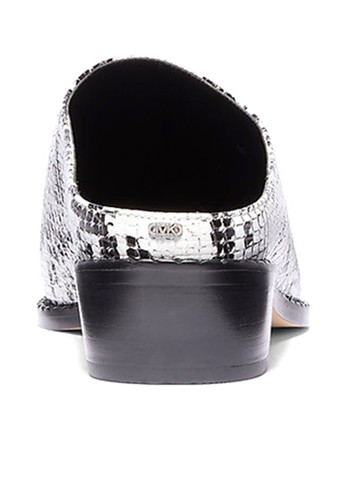 Черно-белые мюли Michael Kors с тиснением, с логотипом на среднем каблуке