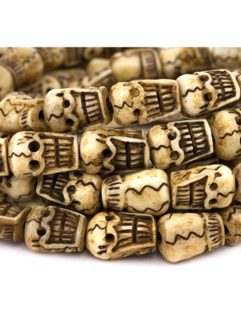 Чітки тантричні різьблені з кістки яка 108 намистин-черепів Ручне різьблення 10 мм Kailash (255611269)
