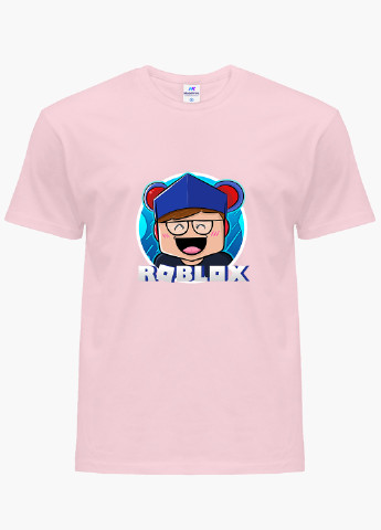 Рожева демісезонна футболка дитяча роблокс (roblox) (9224-1220) MobiPrint