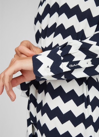 Синя кежуал сукня сукня-сорочка Gant з абстрактним візерунком
