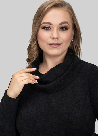 Черное кэжуал платье клеш A'll Posa однотонное