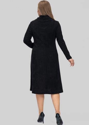 Черное кэжуал платье клеш A'll Posa однотонное