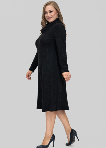 Черное кэжуал платье клеш A'll Posa однотонное