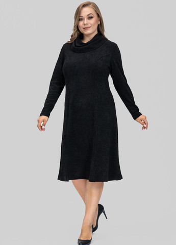 Черное кэжуал платье клеш A'll Posa однотонное