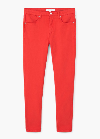 Красные кэжуал демисезонные зауженные брюки Mango