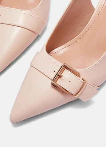 SHEIN Туфли слингбеки пудровый з искусственная кожа, китай — лето (332110939)