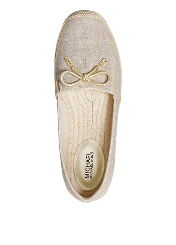 Золотые слипоны Michael Kors с бантом однотонные