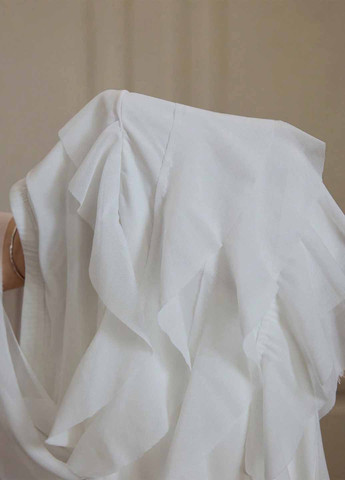 Белая праздничный, кэжуал однотонная юбка SHEIN а-силуэта (трапеция)