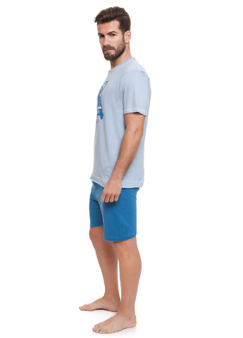 Голубой демисезонный костюм (футболка, шорты) Lee Cooper