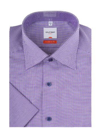 Фиолетовая кэжуал рубашка Olymp с коротким рукавом