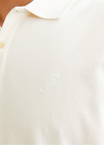 Кремовая футболка-поло для мужчин Jack & Jones однотонная