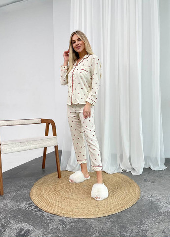 Молочна всесезон піжама (сорочка, штани) сорочка + брюки NOVA VEGA