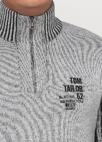 Светло-серый демисезонный свитер Tom Tailor
