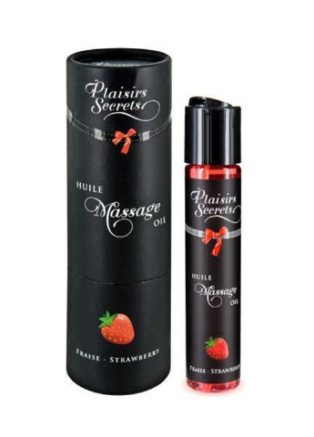 Масажне масло Strawberry (59 мл) Plaisirs Secrets (252383132)