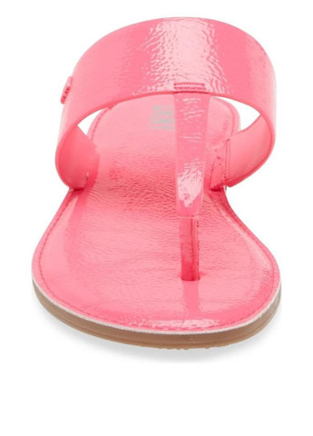 Розовые кэжуал вьетнамки DKNY лаковые, с логотипом