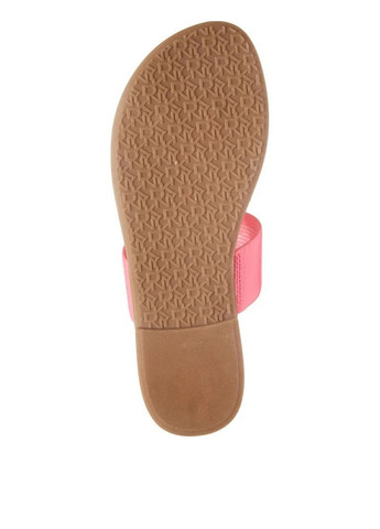 Розовые кэжуал вьетнамки DKNY лаковые, с логотипом