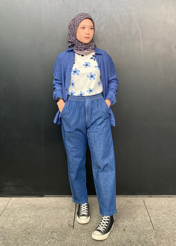 Комбинированный летний комплект (рубашка, майка) Uniqlo