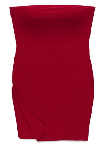 Вишнева коктейльна, кежуал сукня бандо Fashionkilla однотонна