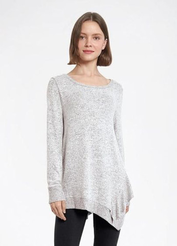 Пуловер Studio 1886 - Асимметричный, Свободный крой меланж серый кэжуал вискоза - (256705089)