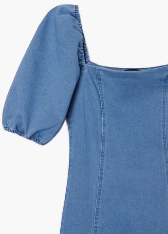Темно-голубое джинсовое платье Cropp однотонное