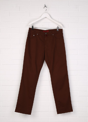 Джинси Pierre Cardin завужені однотонні темно-коричневі джинсові