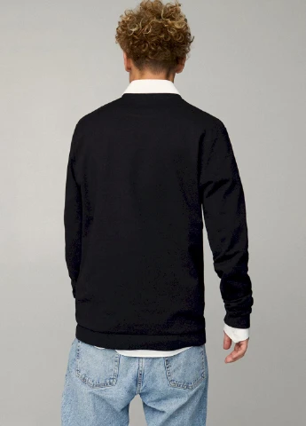 Чорний свитшот мужской oversize /no flis/ YAPPI малюнок (254557535)