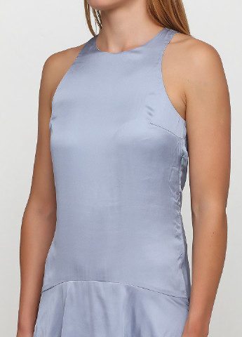Серо-голубое коктейльное платье годе H&M однотонное