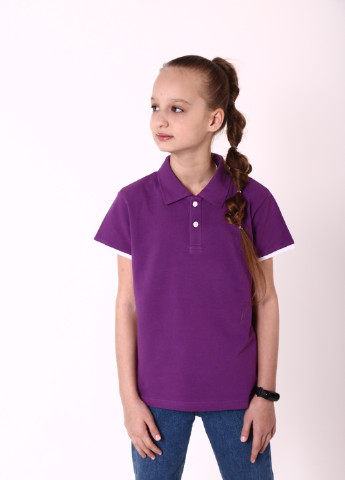 Фиолетовая детская футболка-футболка поло детская TvoePolo однотонная