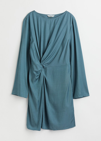 Темно-бірюзова кежуал сукня H&M однотонна