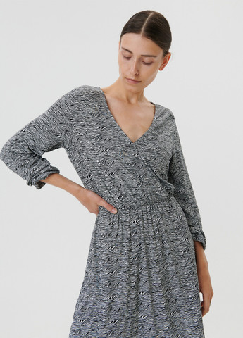 Чорно-білий кежуал сукня Sinsay з абстрактним візерунком