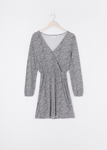 Чорно-білий кежуал сукня Sinsay з абстрактним візерунком