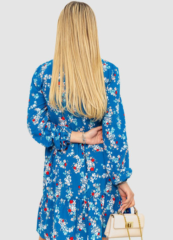 Синее кэжуал платье а-силуэт Ager с цветочным принтом