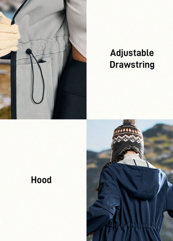 Темно-синя демісезонна куртка куртка-пальто SHEIN