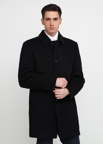 Черное демисезонное Пальто на пуговицах ZHURAVLEV