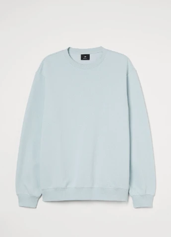 Светло-голубой свитшот H&M (252627296)