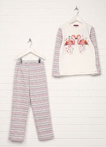Молочная всесезон пижама (лонгслив, брюки) Maria Lenkevich